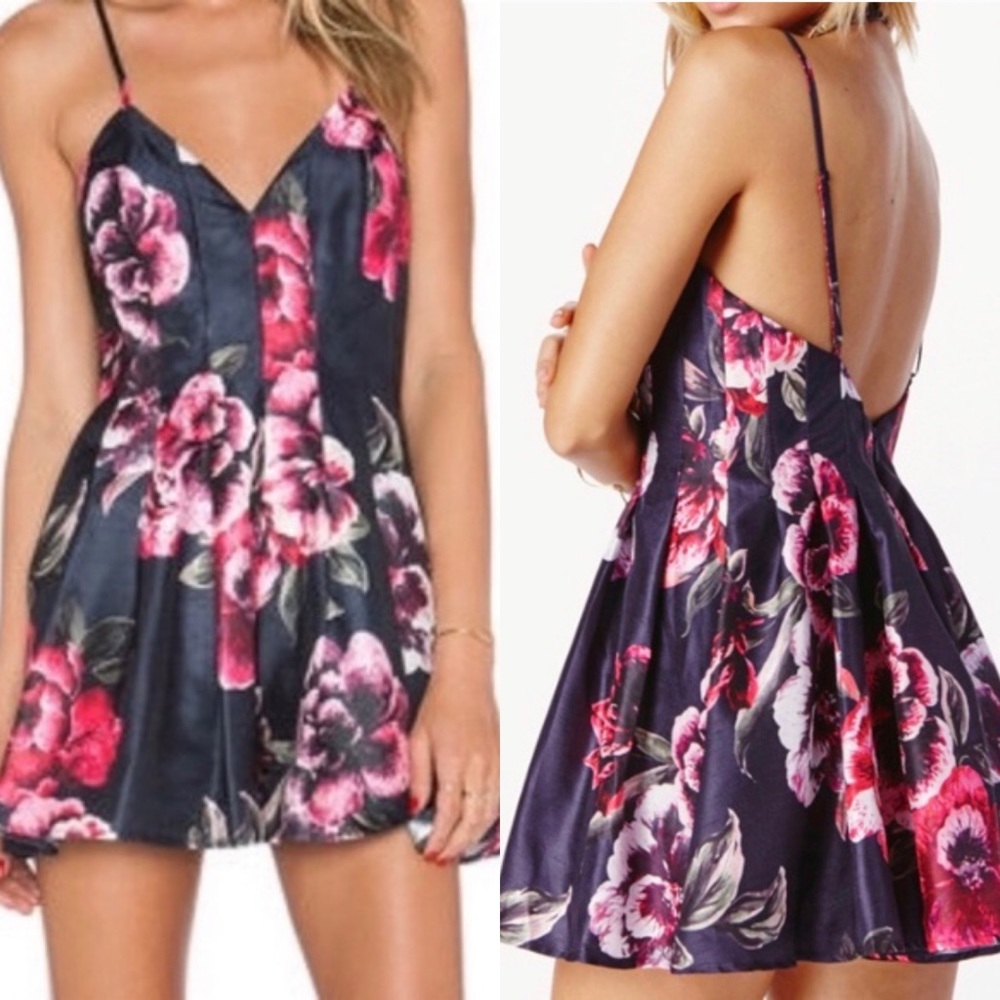 Keepsake Black Floral Romper